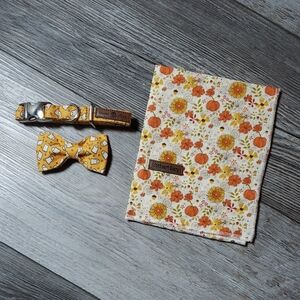 Lionet Paws | Fall / Halloween Themed Dog Collar And Bandana For Small Dogs